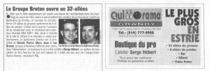 Quillorama Granby Journal Quebec Quilles 1995 copie